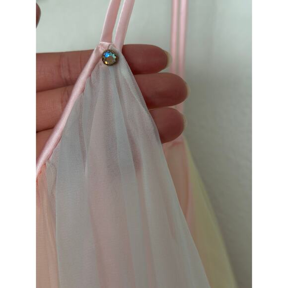 Pinterest Famous 1960s Pastel Rainbow Vintage Nightgown Mini Dress Vanity Fair - Picture 8 of 12